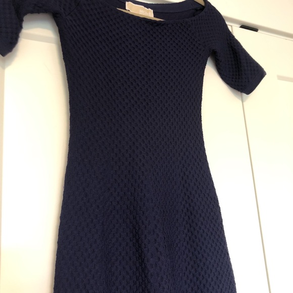 Michael Kors knit blue 1/4 length sleeve dress xs - Picture 3 of 6